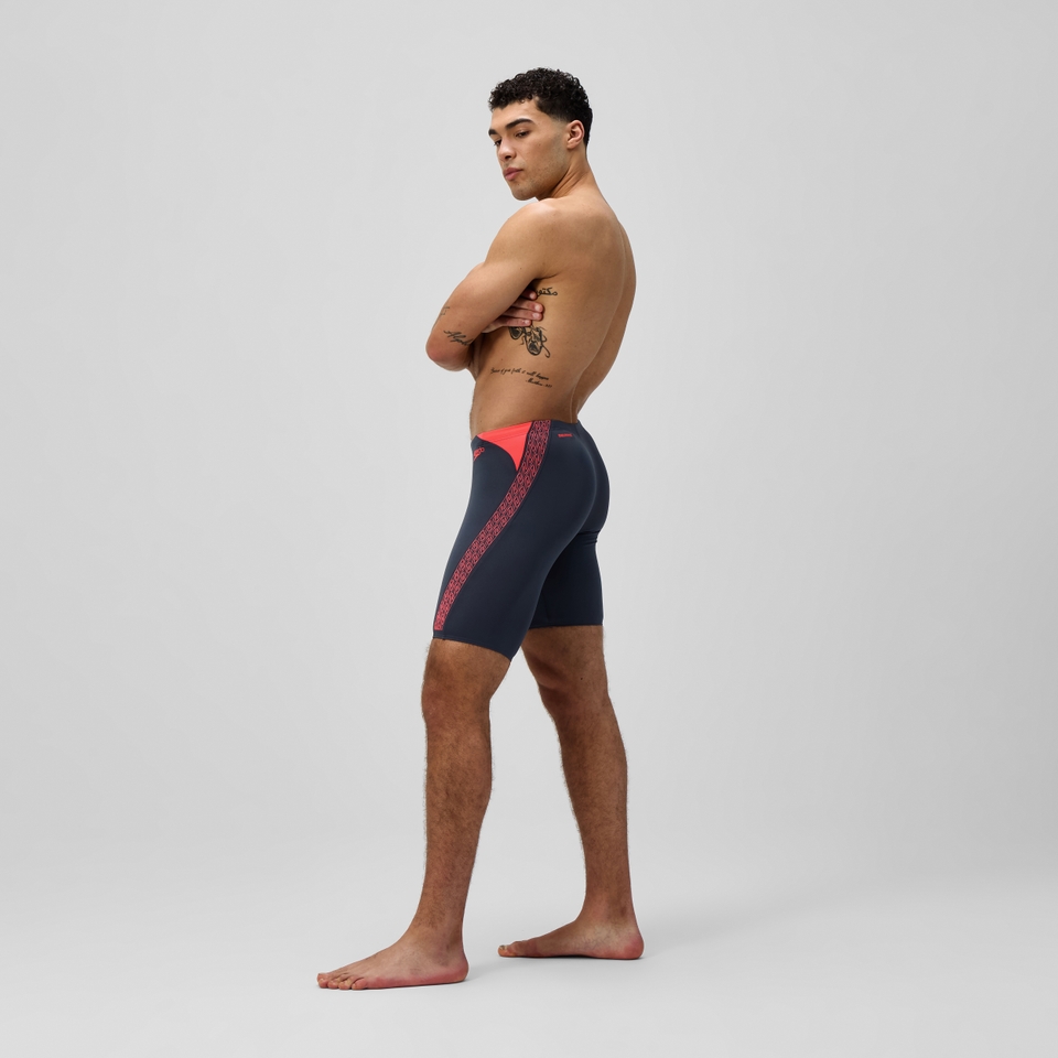 Herren Hyperboom Splice Schwimmhose Grau/Orange