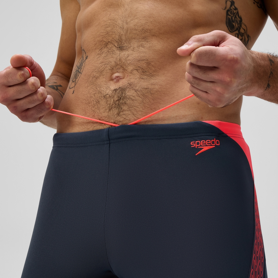 Herren Hyperboom Splice Schwimmhose Grau/Orange