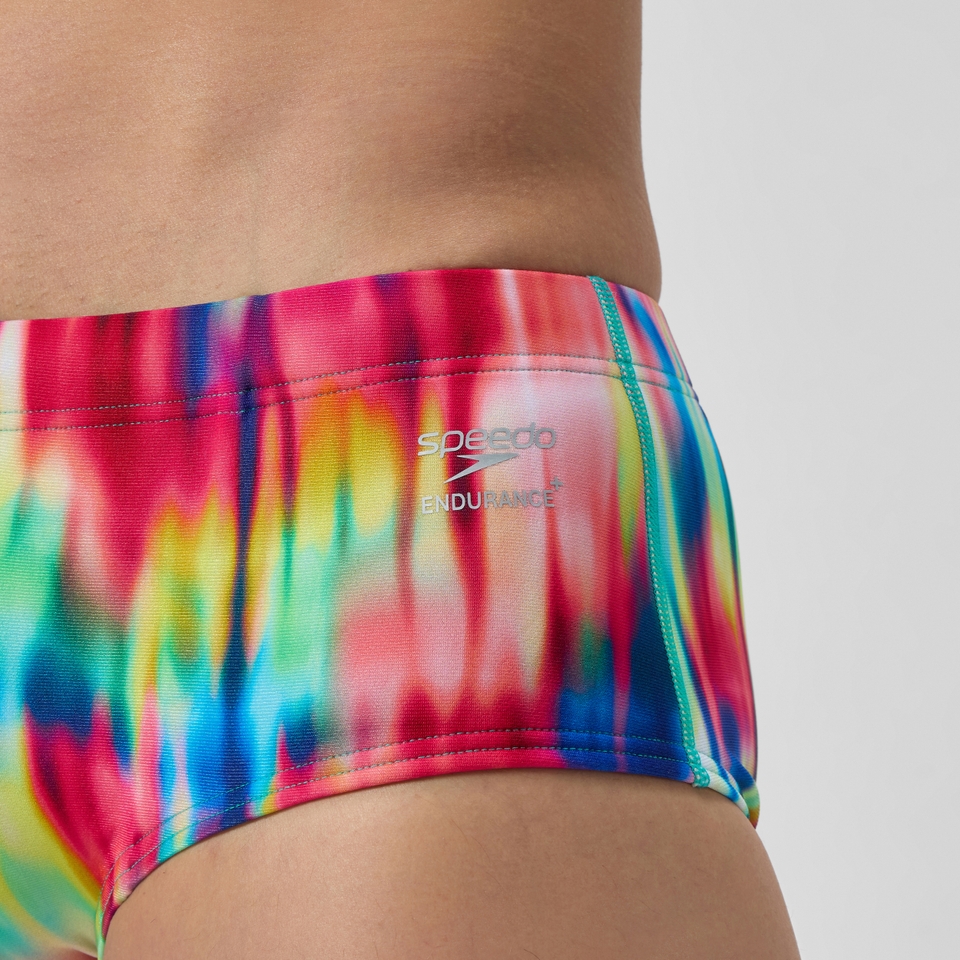 Men's Club Training Printed 13.5cm Brief Red/Yellow