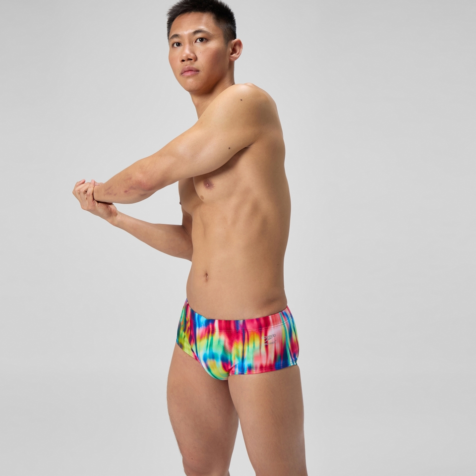 Men's Club Training Printed 13.5cm Brief Red/Yellow