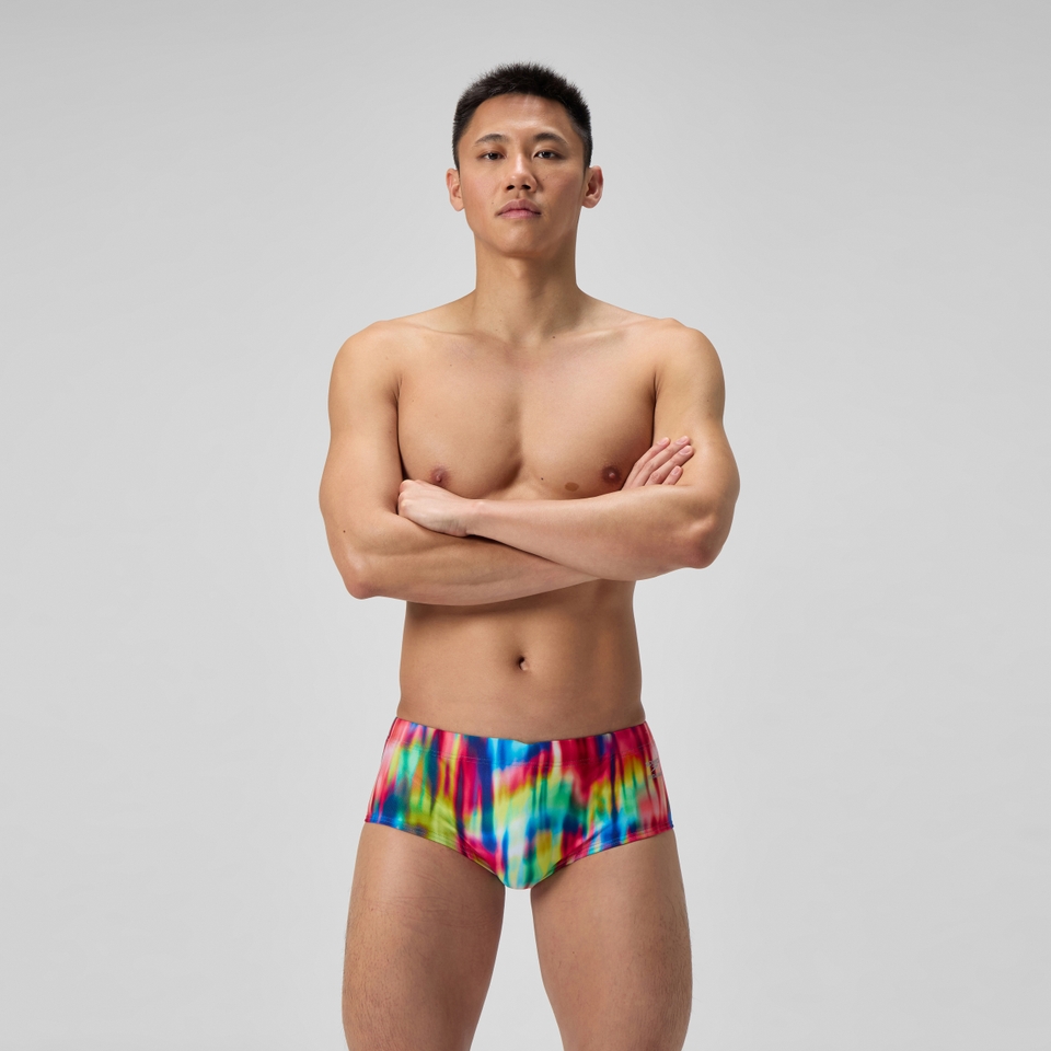 Men's Club Training Printed 13.5cm Brief Red/Yellow