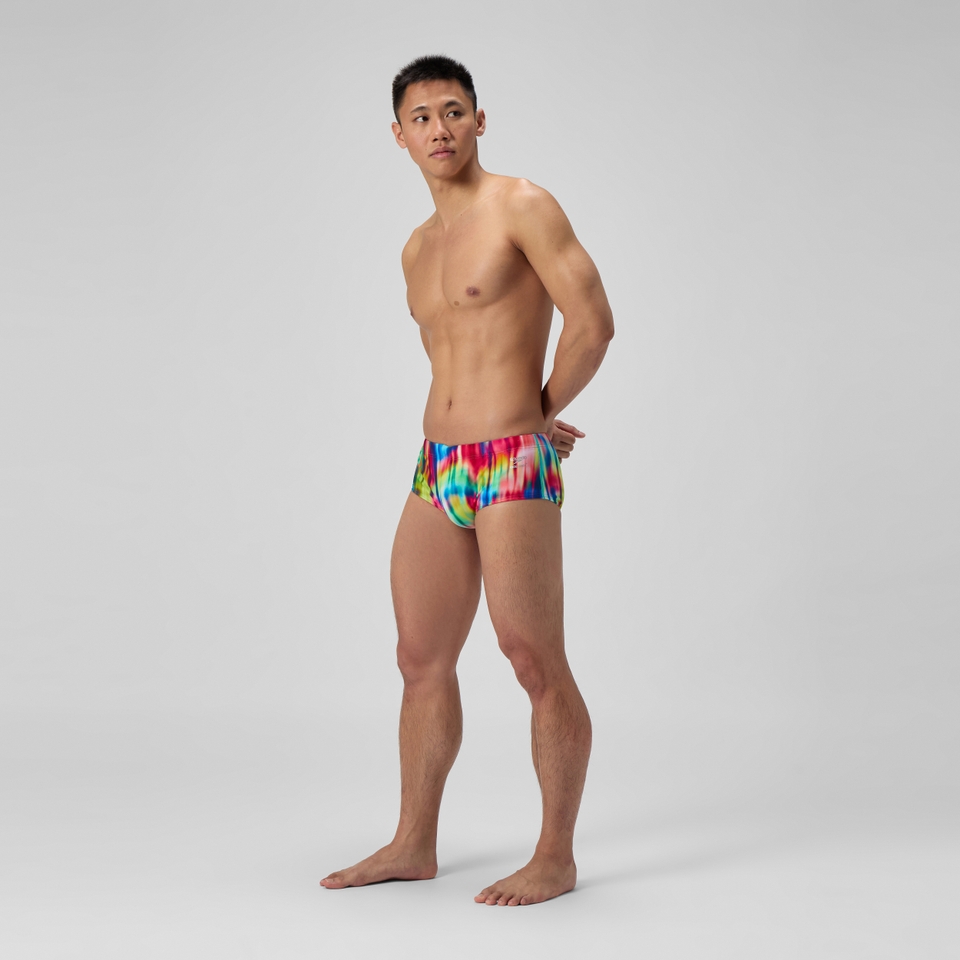 Men's Club Training Printed 13.5cm Brief Red/Yellow
