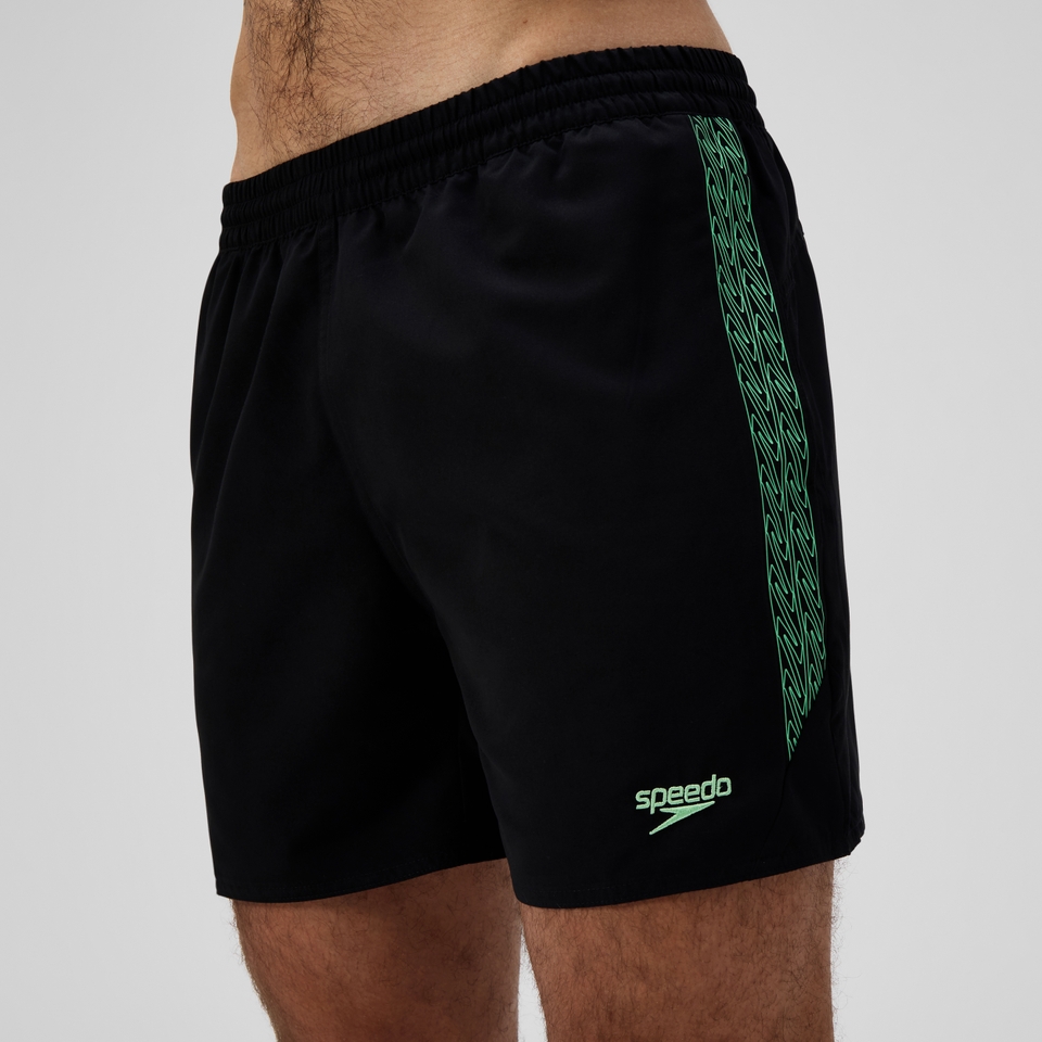 Men's Hyperboom Splice 40cm Swim Shorts Black/Green