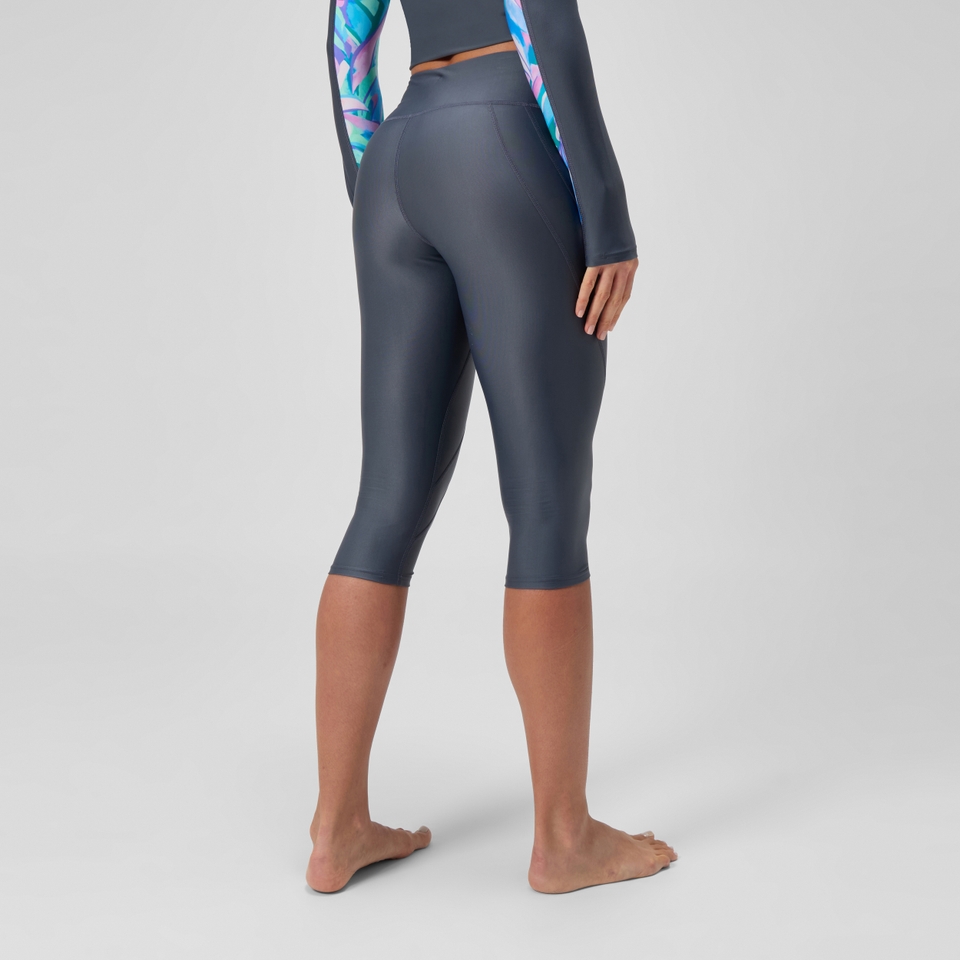 Damen Solid Panel 3/4-Leggings Grau