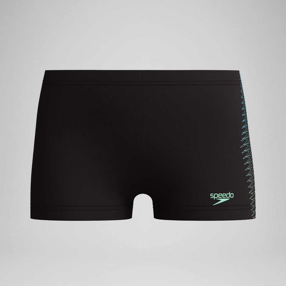 Boys Plastisol Placement Aquashort Black/Green