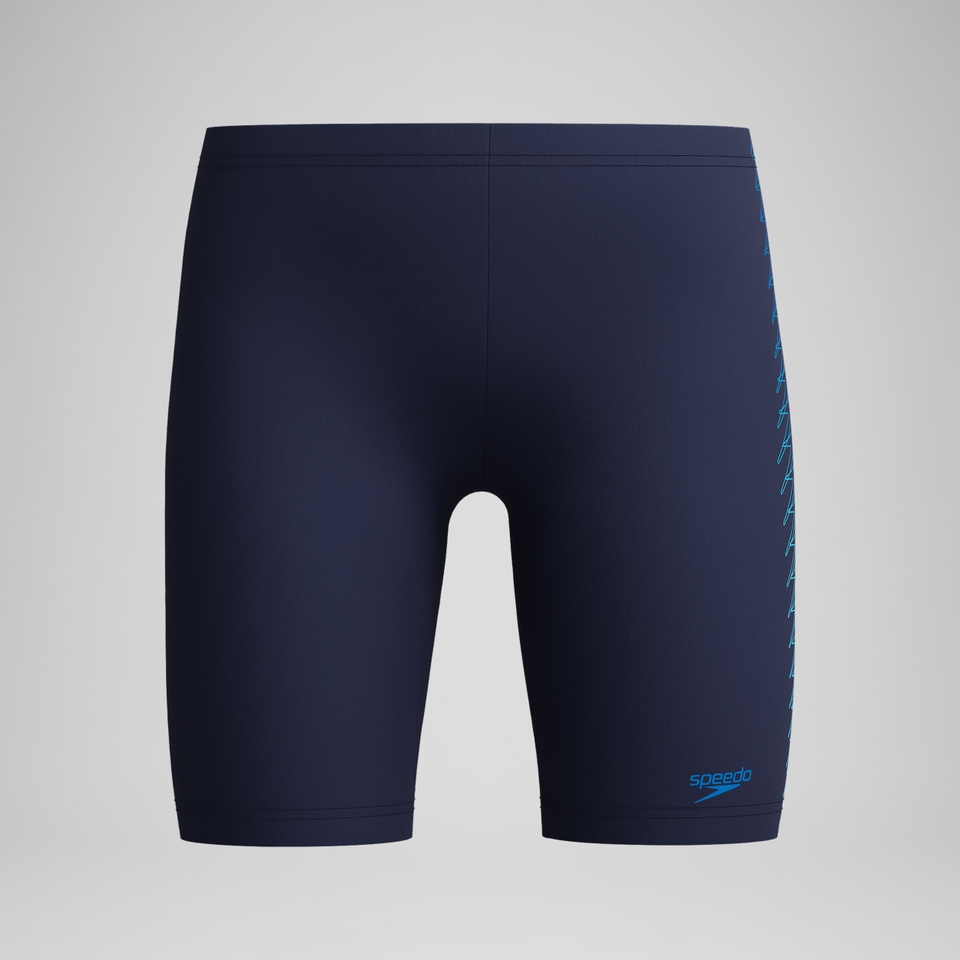 Jungen Plastisol Placement Schwimmhose Marineblau