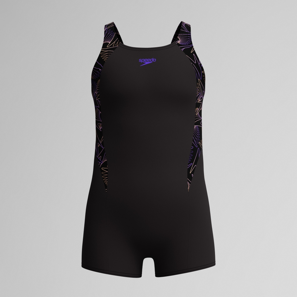 Mädchen Hyperboom Splice Legsuit Schwarz/Pfirsich