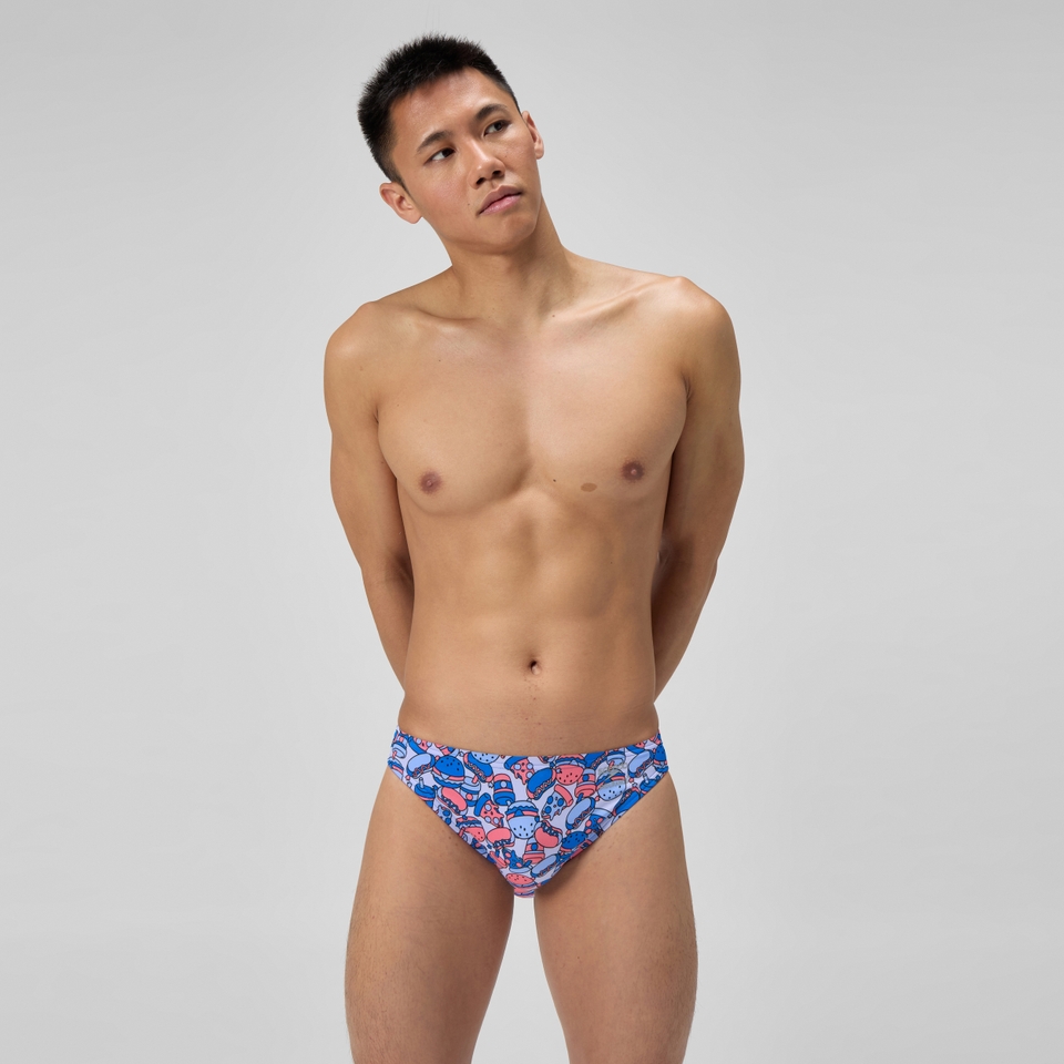 Men's Club Training Printed Brief Blue/Orange