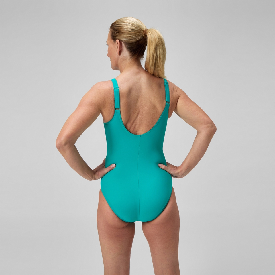 Women's Shaping Cross Knot Swimsuit Turquoise