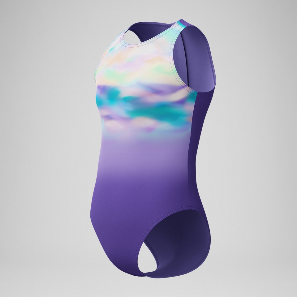 Mädchen Hydrasuit mit Print Violett/Grün