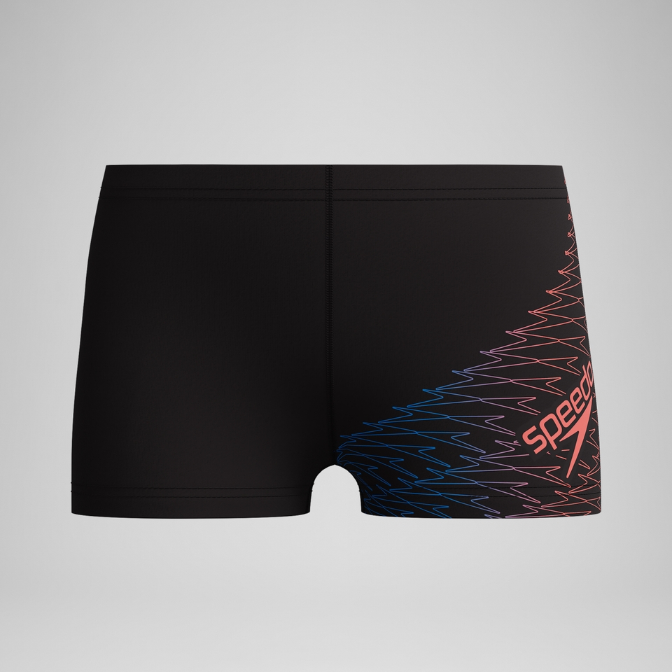 Jungen Medley Aquashorts mit Logo Schwarz/Orange