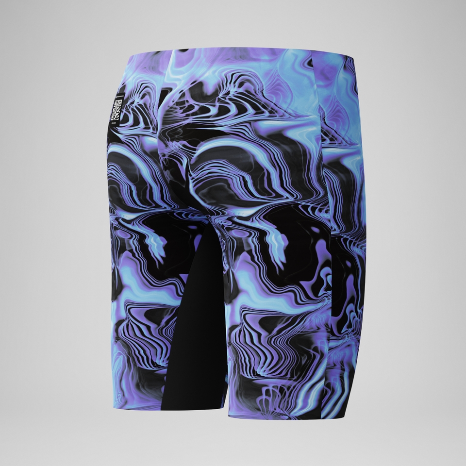 Jungen Fastskin Endurance+ Max Schwimmhose mit hohem Bund Schwarz/Blau