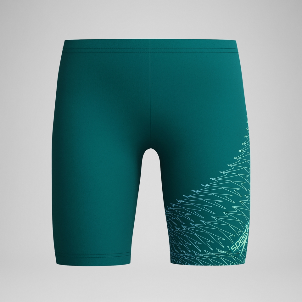 Jungen Medley Schwimmhose mit Logo Grün