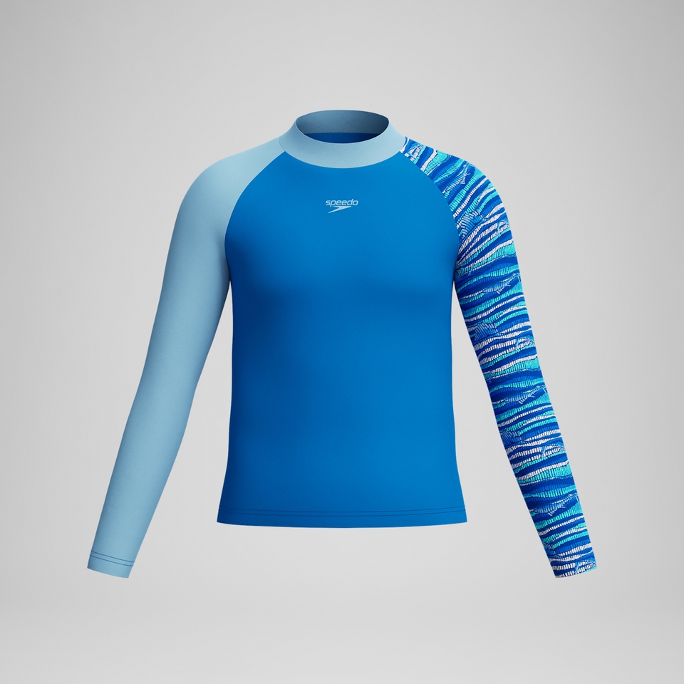Boys Long Sleeve Rashguard Blue