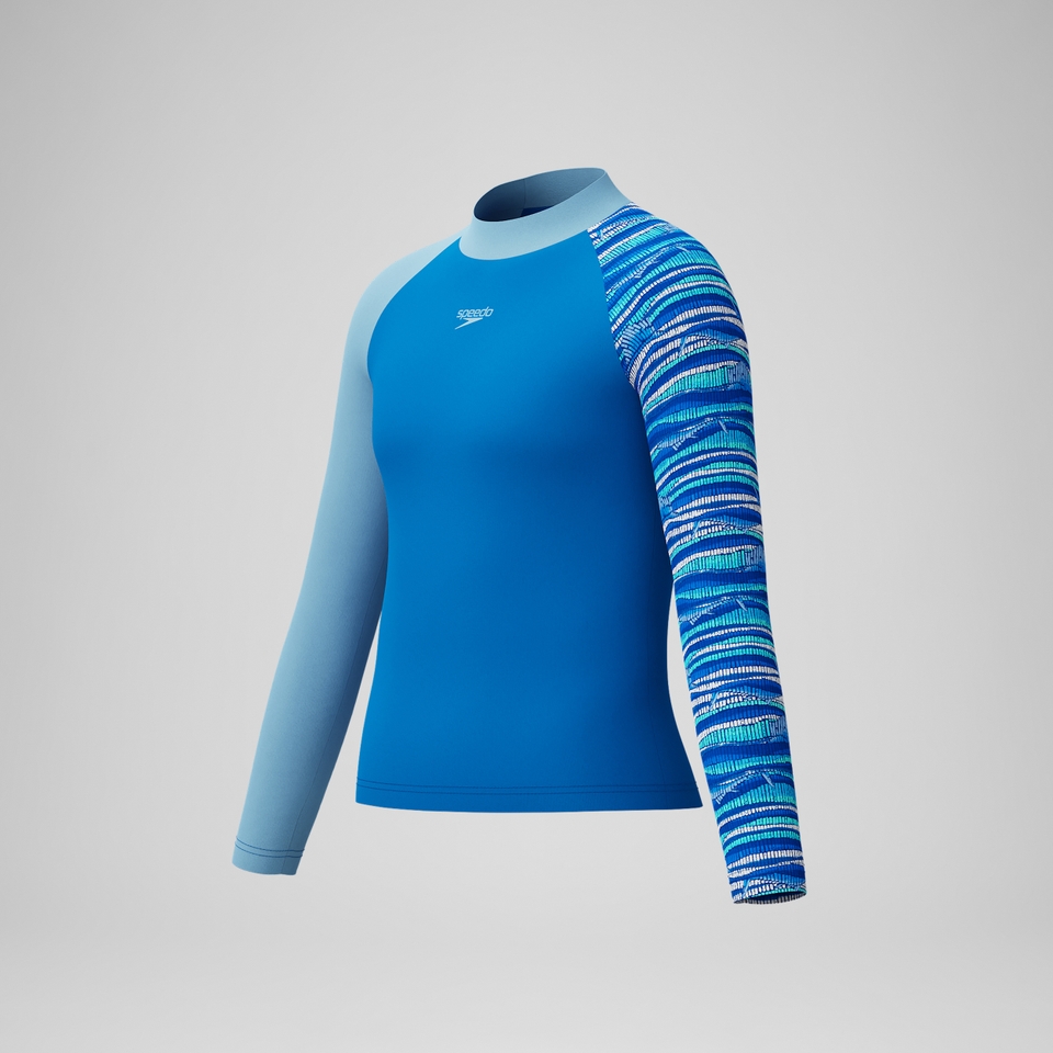 Boys Long Sleeve Rashguard Blue