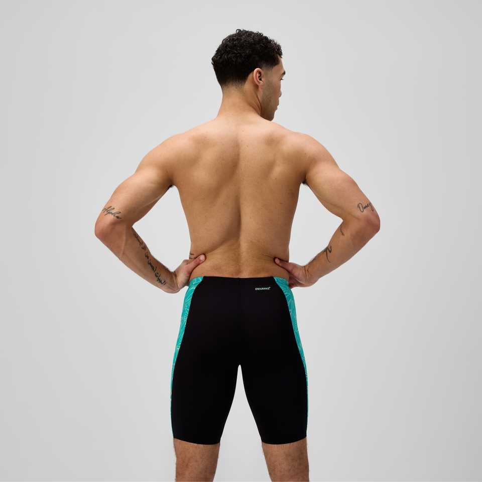 Herren Hyperboom Panel Schwimmhose Schwarz/Türkis