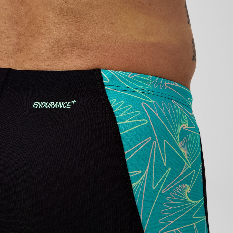 Herren Hyperboom Panel Schwimmhose Schwarz/Türkis