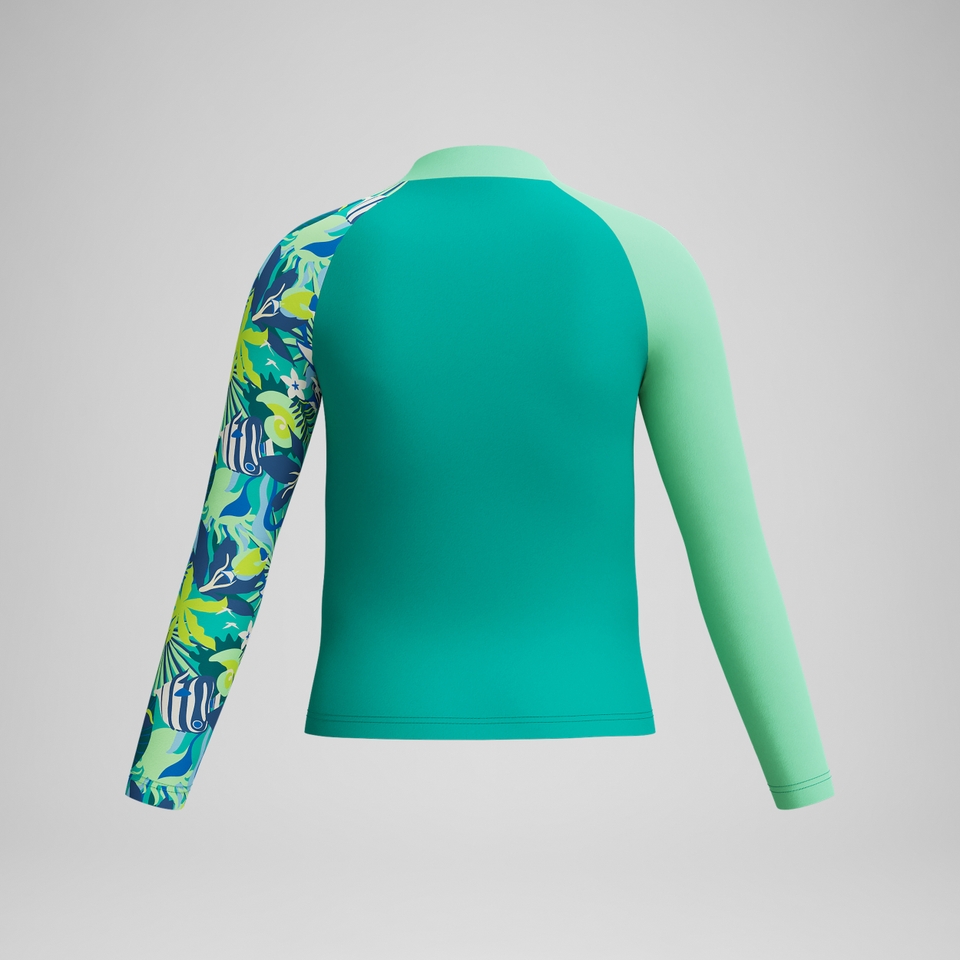 Jungen Langarm-Rashguard Türkis