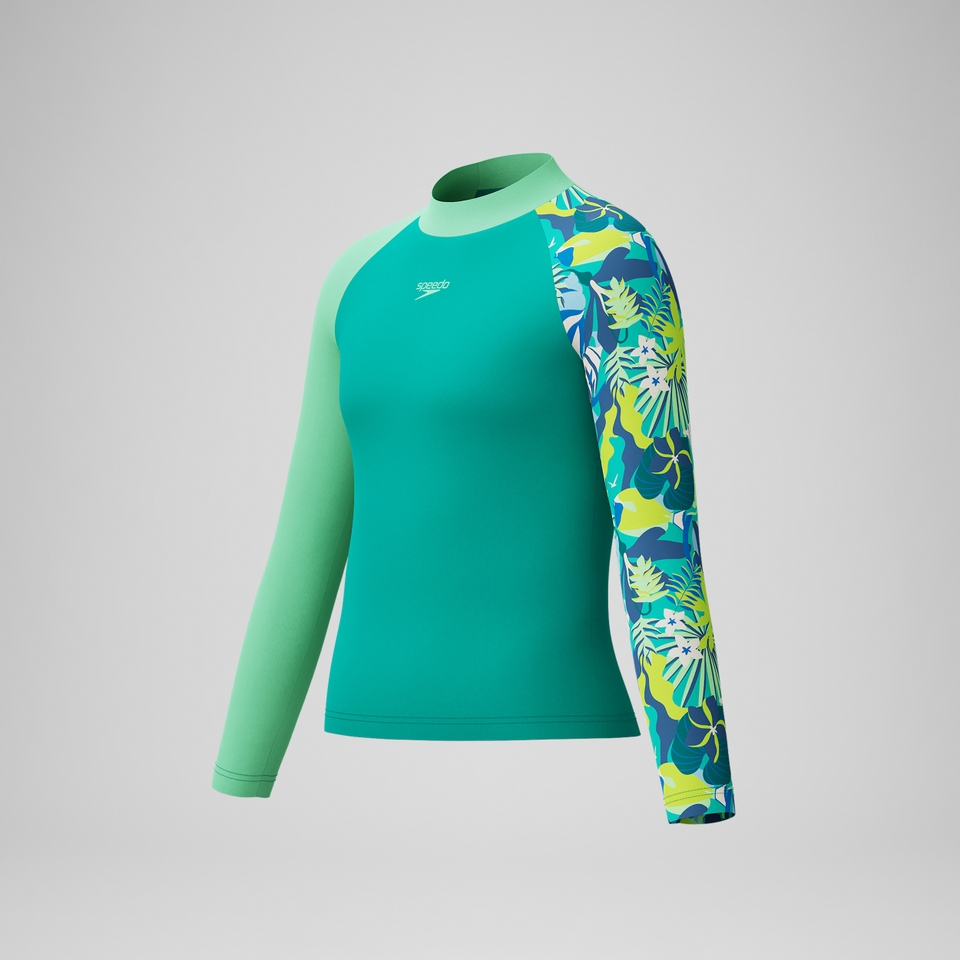 Boys Long Sleeve Rashguard Turquoise