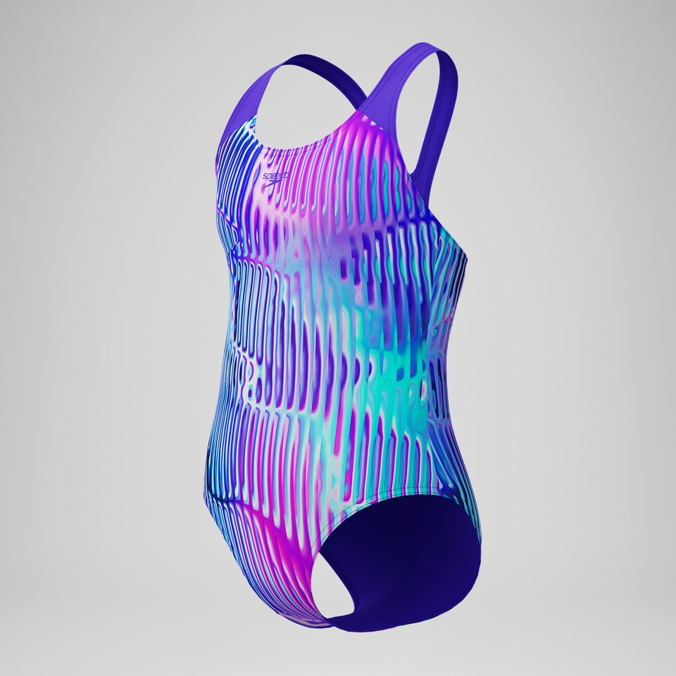 Maillot de bain Fille Allover Splashback violet/rose