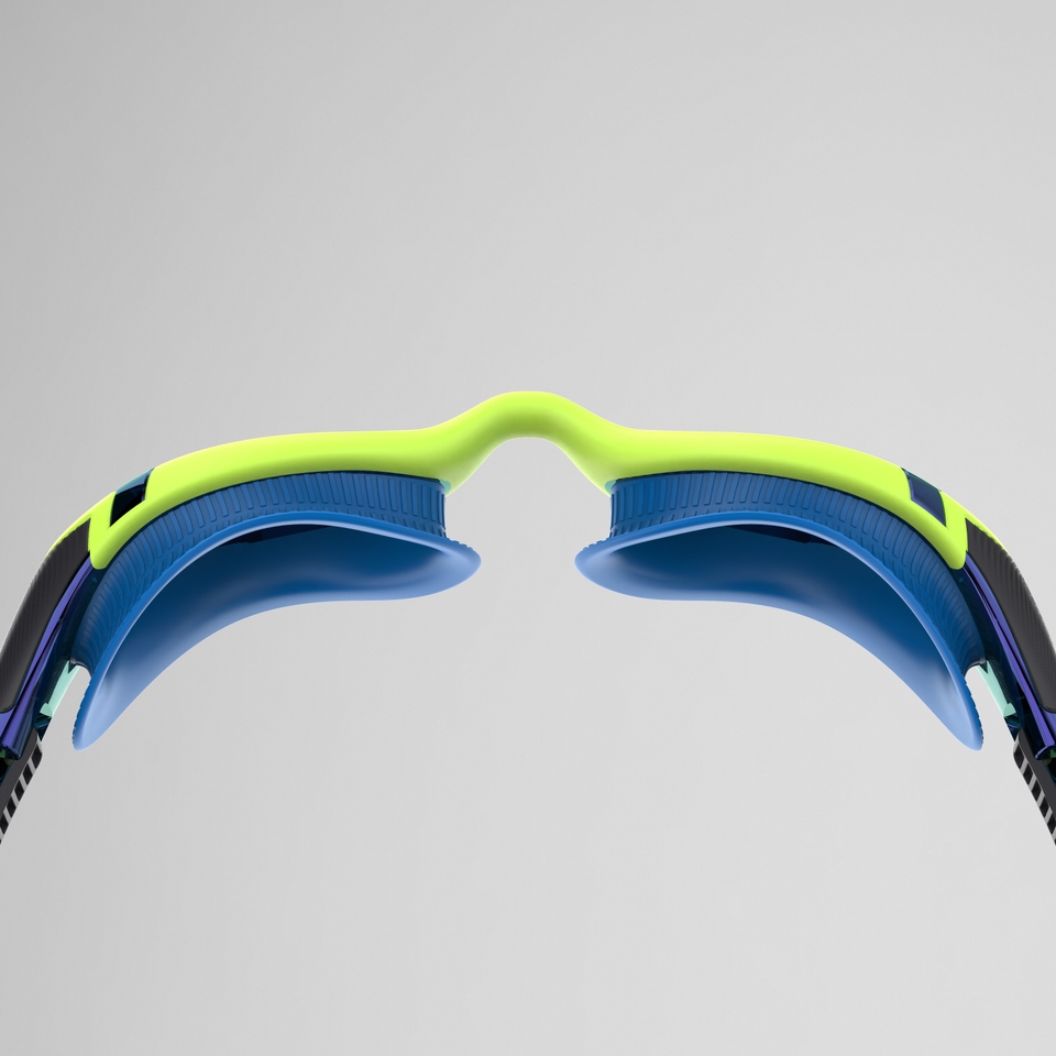Lunettes de natation Adulte Biofuse 2.0 à effet miroir vert/bleu