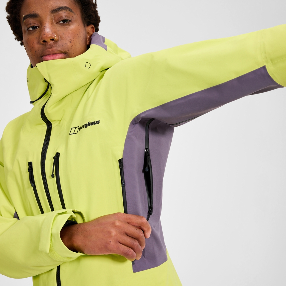 Extrem Vanguard Gore-Tex Jacke für Damen - Gelb/Lila