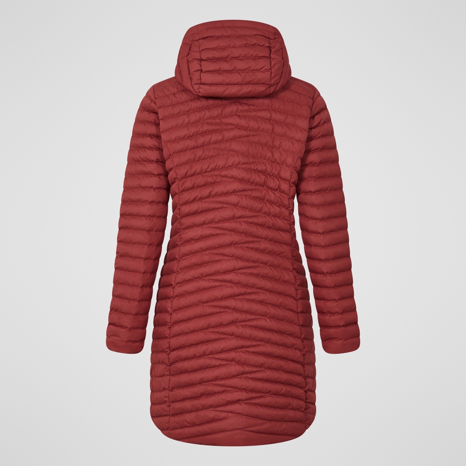 Women's Nula Micro Synthetic Insulated Long Jacket - Red