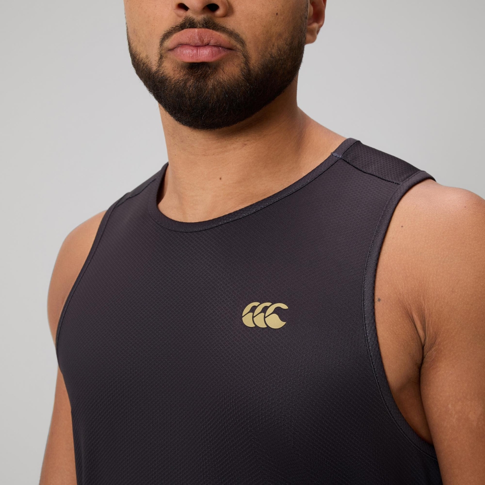 MENS TEMPO+ SINGLET BLACK