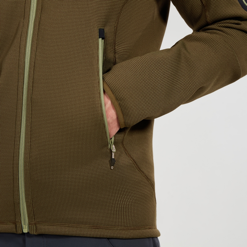 Men's Pravitale Mtn 2.0 Hooded Fleece Jacket  - Green/Brown