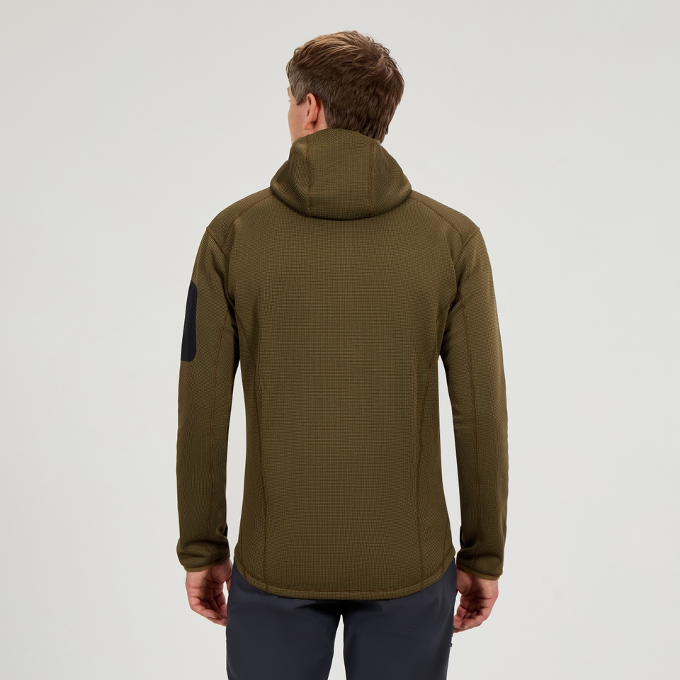 Men's Pravitale Mtn 2.0 Hooded Fleece Jacket  - Green/Brown