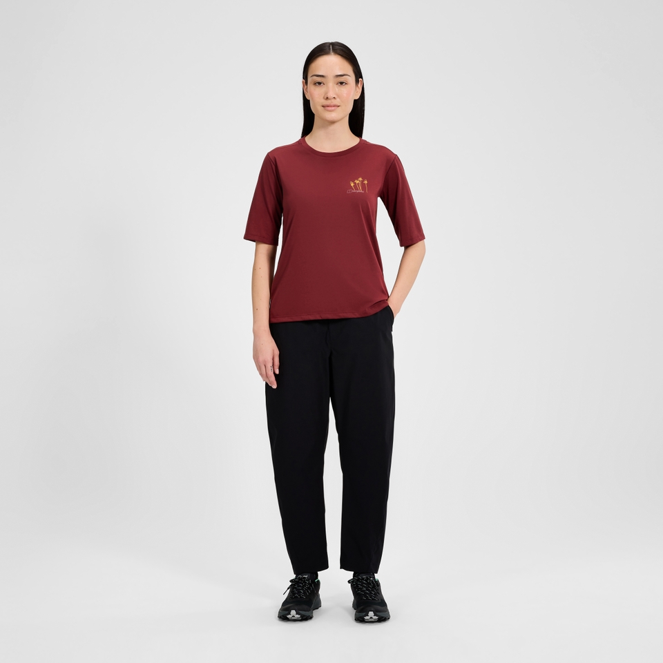 Women's Coneflower Short Sleeves Tee - Red