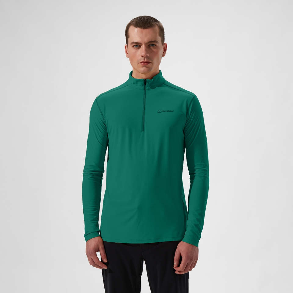 Men's  24/7 Half Zip Long Sleeve Tech Tee - Green
