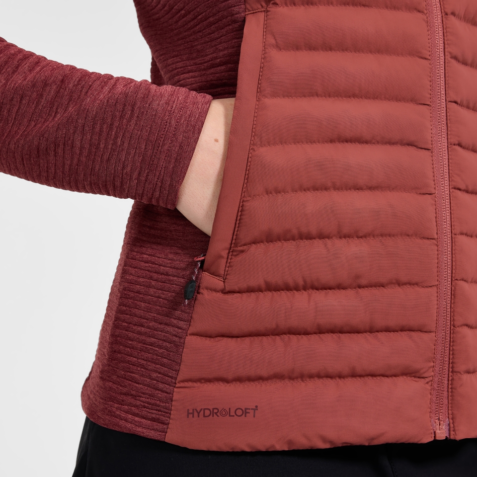 Women's Nula Hybrid Synthetic Insulated Jacket  - Red