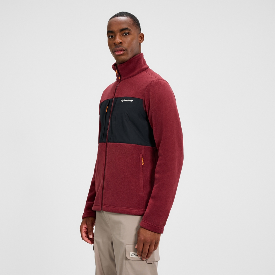 Prism Guide InterActive Polartec Fleecejacke für Herren  - Rot/Schwarz