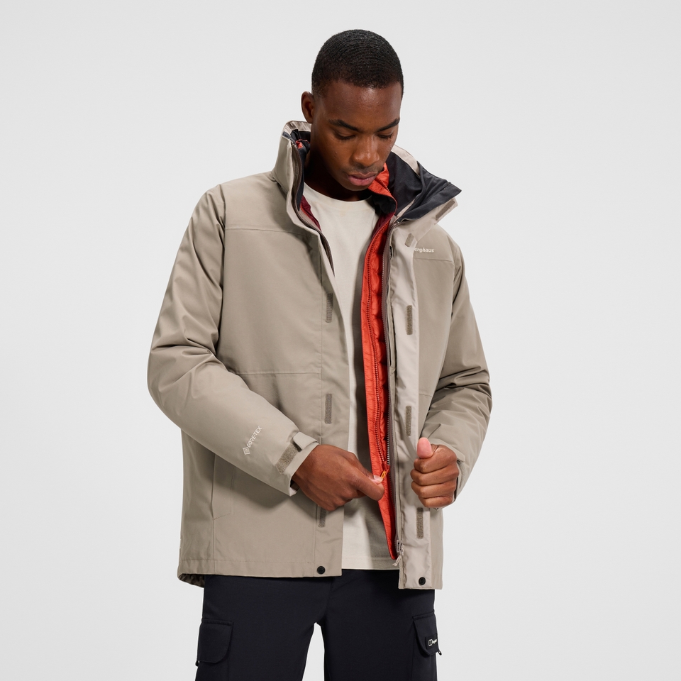 Men's Hillwalker 2.0 Gemini Gore-Tex Waterproof 3in1 Jacket - Natural/Orange