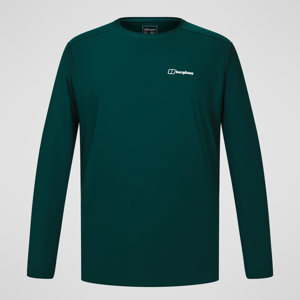 Men's  24/7 Crew Long Sleeve Tech Tee - Green