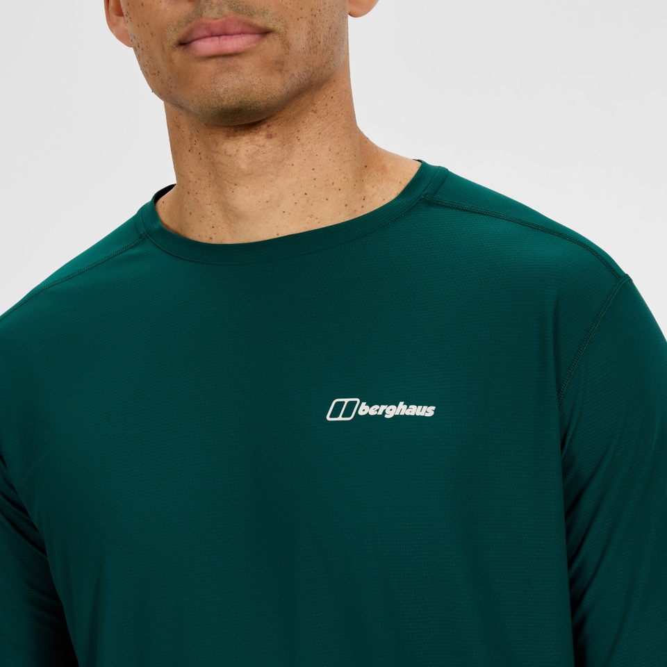 Men's  24/7 Crew Long Sleeve Tech Tee - Green