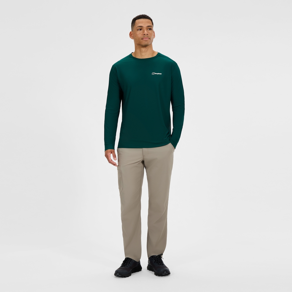 Men's  24/7 Crew Long Sleeve Tech Tee - Green