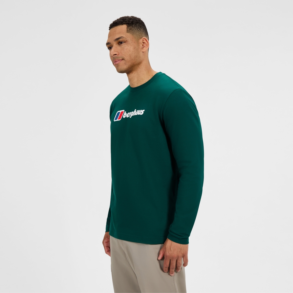 Berghaus Big Logo Langarm-Shirt für Herren - Grün