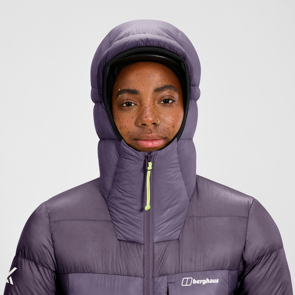 MTN Arete Ultra Daunen-Hoody für Damen - Lila