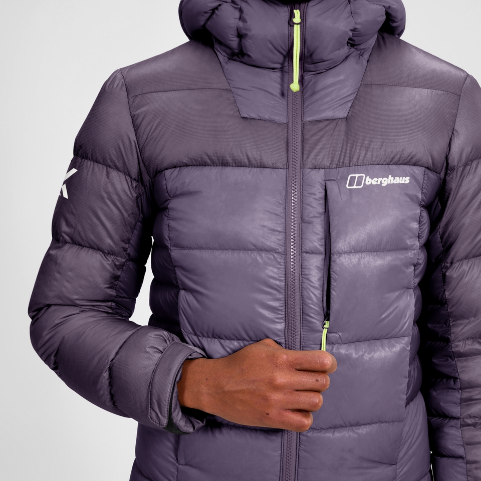 MTN Arete Ultra Daunen-Hoody für Damen - Lila
