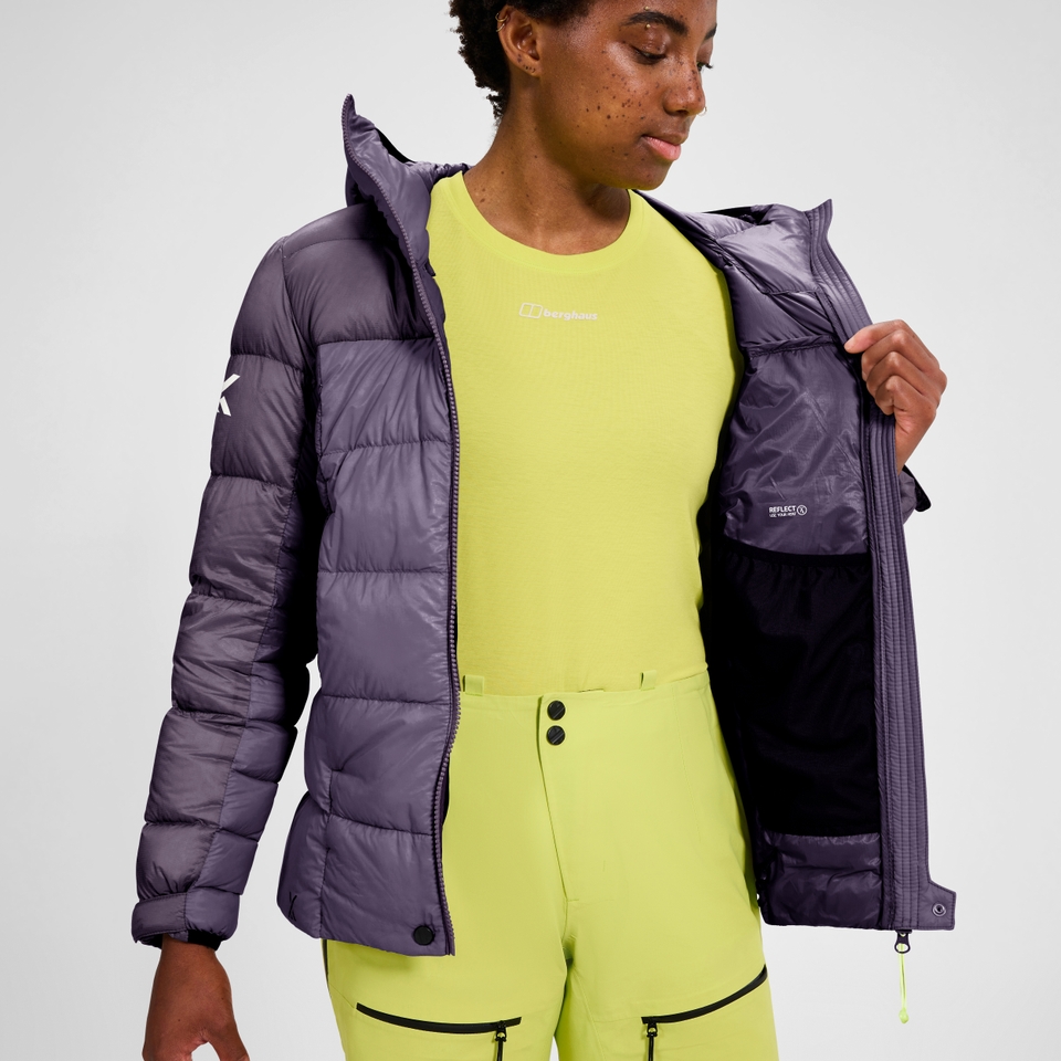 MTN Arete Ultra Daunen-Hoody für Damen - Lila
