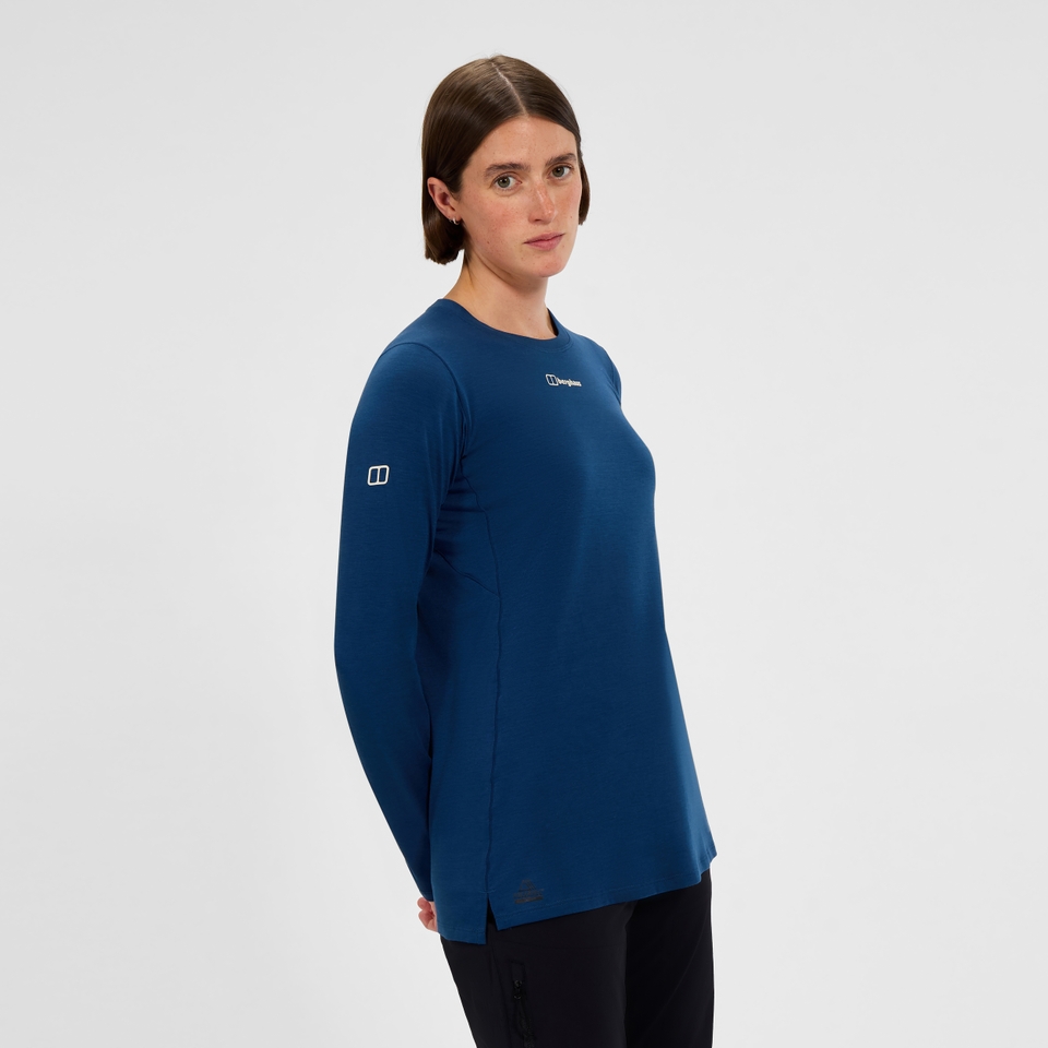 Women's Delta Long Sleeve Tech Tee - Blue