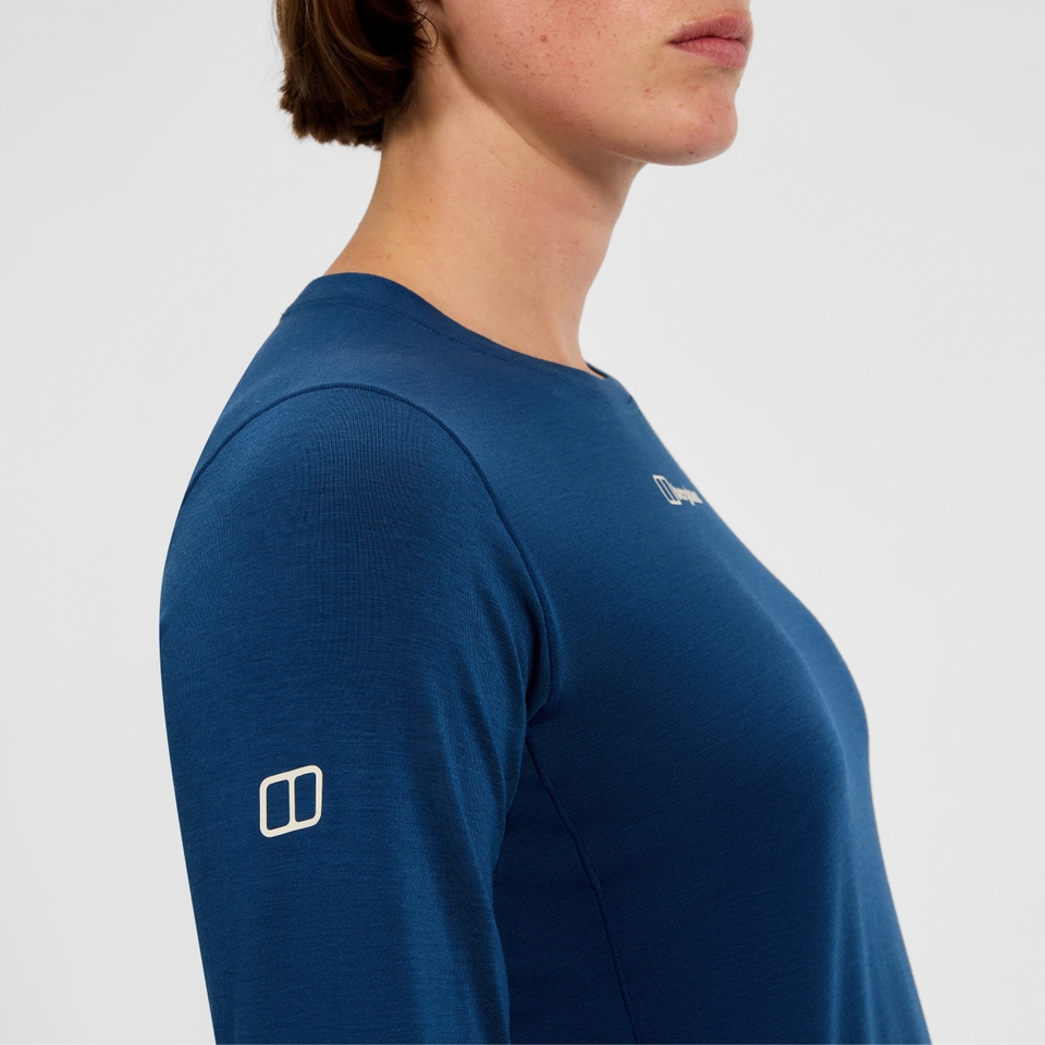 Women's Delta Long Sleeve Tech Tee - Blue