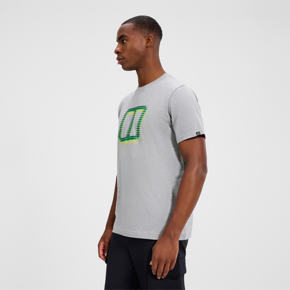 Men's Glitched Blocks Tee - Grey