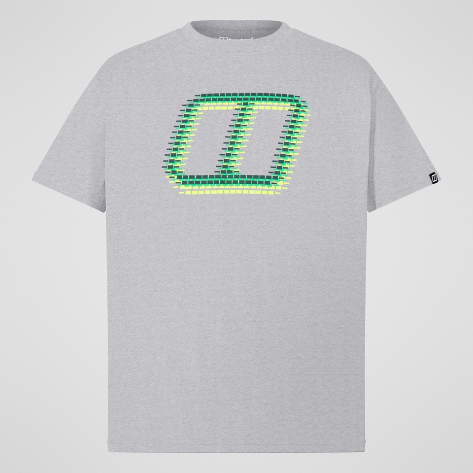 Men's Glitched Blocks Tee - Grey