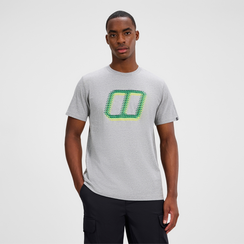 Men's Glitched Blocks Tee - Grey