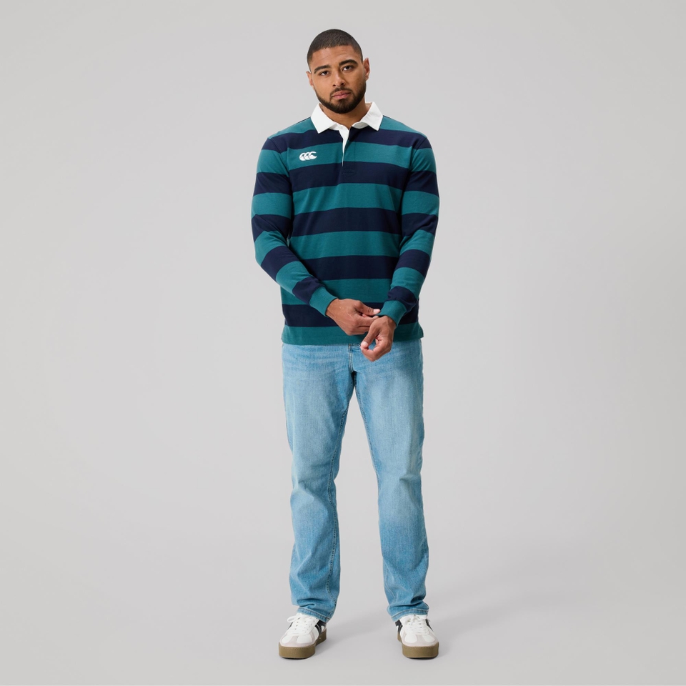 MENS FUNDAMENTALS STRIPE RUGBY BALSAM