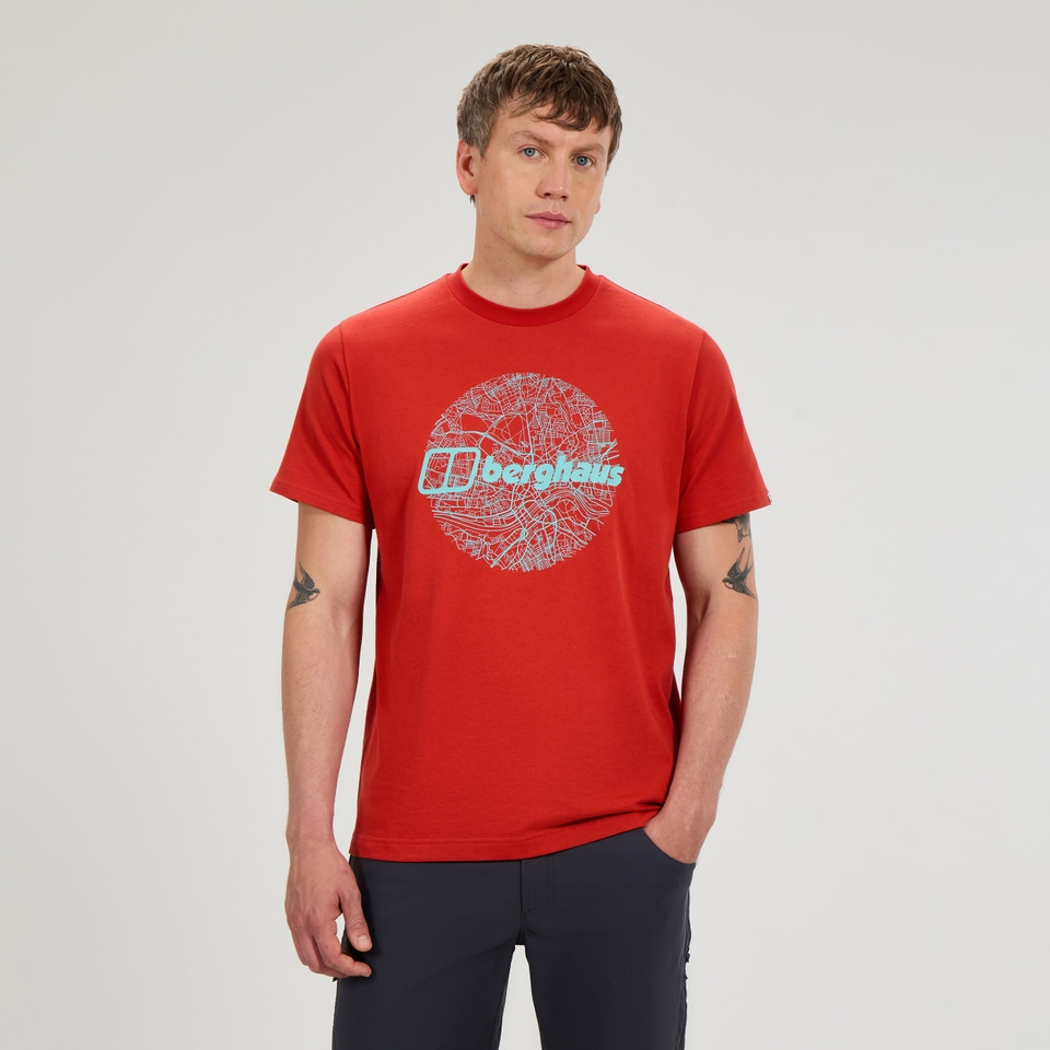 Map Of The Toon T-Shirt für Herren - Orange
