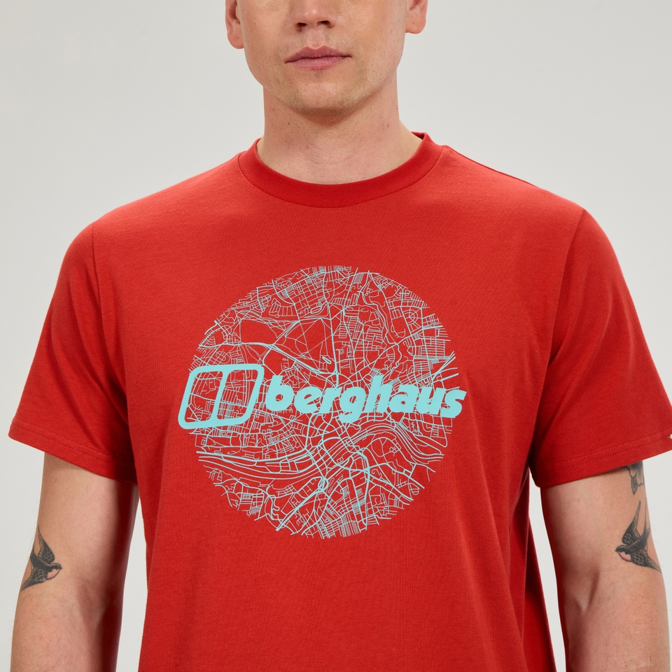 Map Of The Toon T-Shirt für Herren - Orange